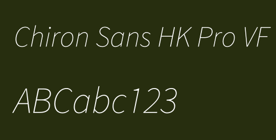 Chiron Sans HK Pro VF