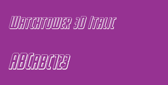 Watchtower 3D Italic