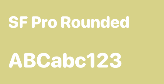 SF Pro Rounded