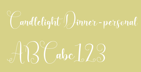 Candlelight Dinner-personal use