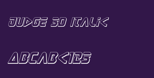 Judge 3D Italic