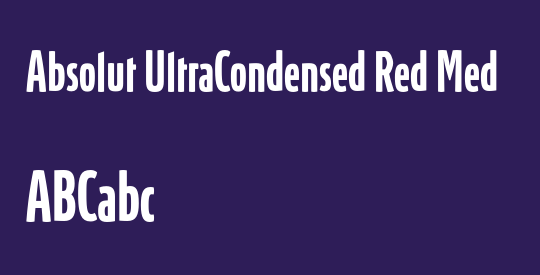 Absolut UltraCondensed Red Med