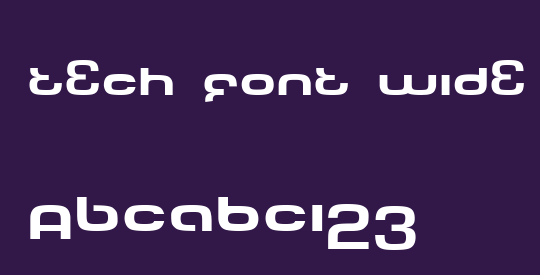 Tech Font Wide
