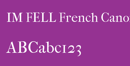 IM FELL French Canon