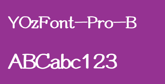 YOzFont-Pro-B
