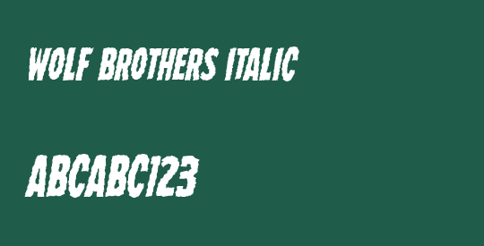 Wolf Brothers Italic