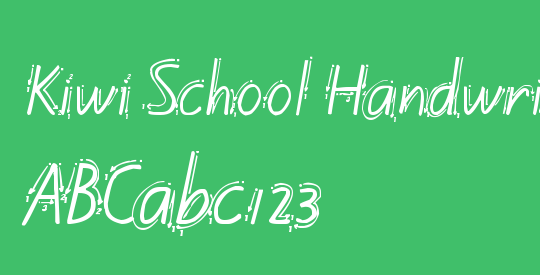 Kiwi School Handwriting with Guides