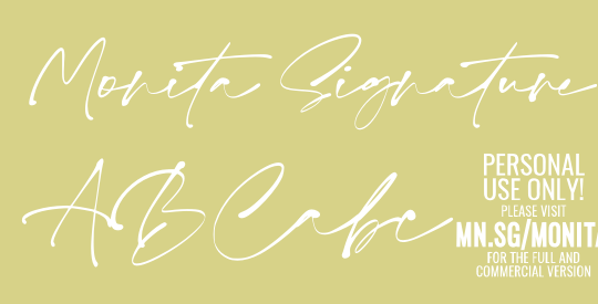 Monita Signature PERSONAL USE