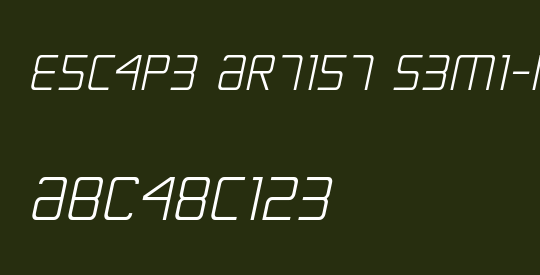 Escape Artist Semi-Italic