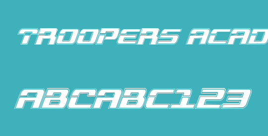 Troopers Academy Condensed Italic