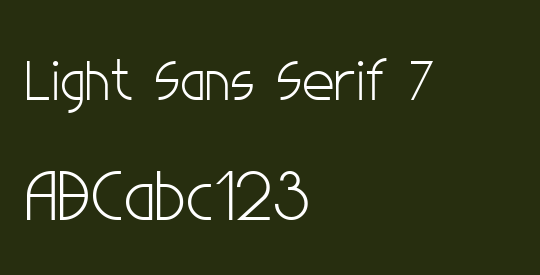 Light Sans Serif 7