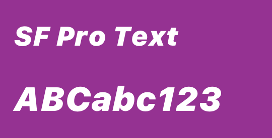 SF Pro Text