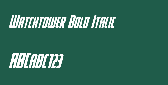 Watchtower Bold Italic