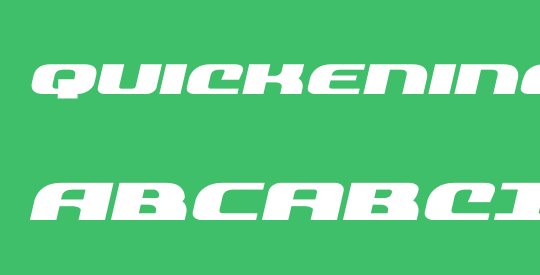 Quickening Expanded Italic