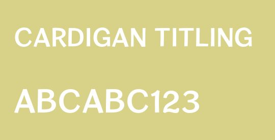 Cardigan Titling