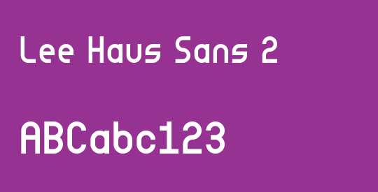 Lee Haus Sans 2