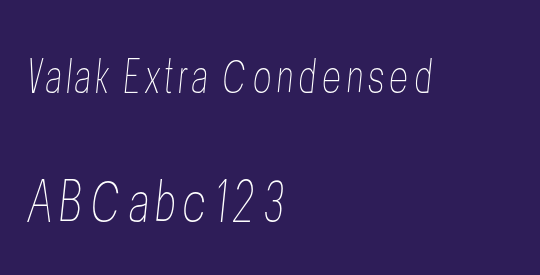 Valak Extra Condensed
