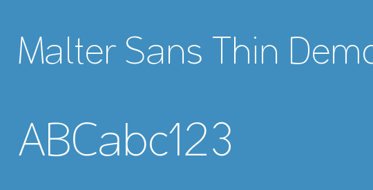 Malter Sans Thin Demo
