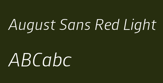 August Sans Red Light