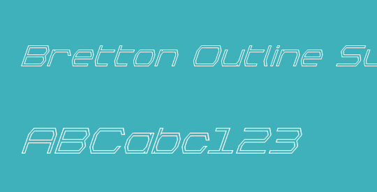 Bretton Outline Super-Italic
