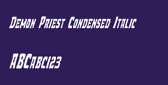 Demon Priest Condensed Italic