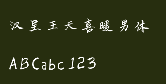 汉呈王天喜暖男体