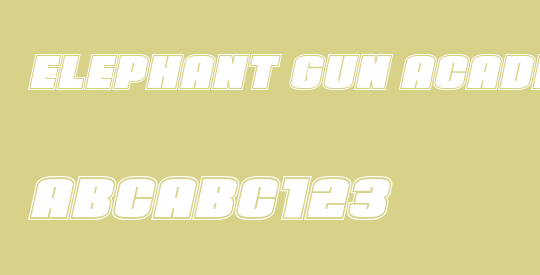 Elephant Gun Academy Italic
