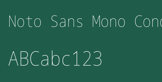 Noto Sans Mono Cond Thin