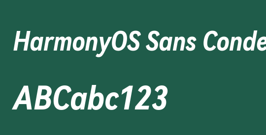 HarmonyOS Sans Condensed