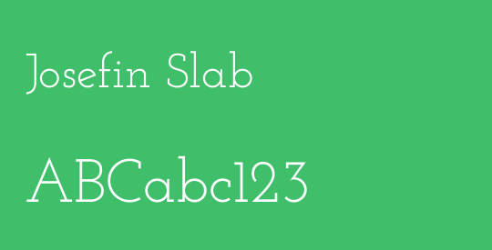 Josefin Slab