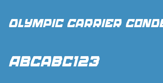 Olympic Carrier Condensed Italic