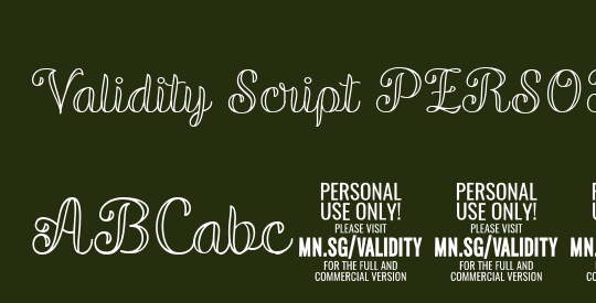 Validity Script PERSONAL USE