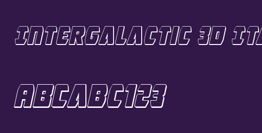 Intergalactic 3D Italic