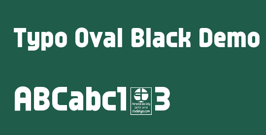 Typo Oval Black Demo