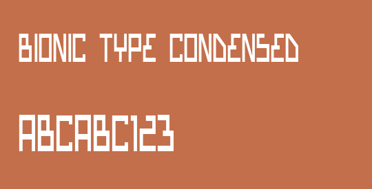 Bionic Type Condensed