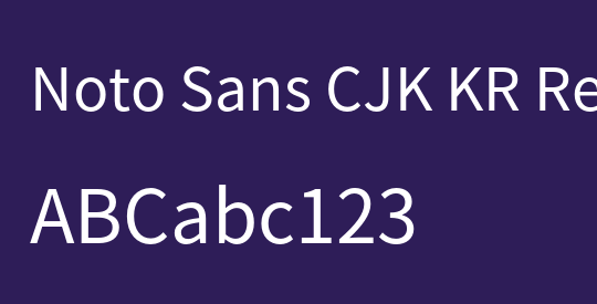 Noto Sans CJK KR Regular