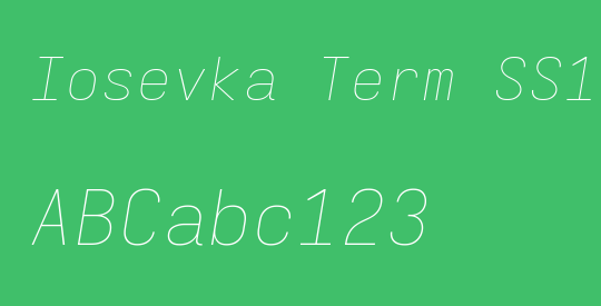 Iosevka Term SS13 ThExObl