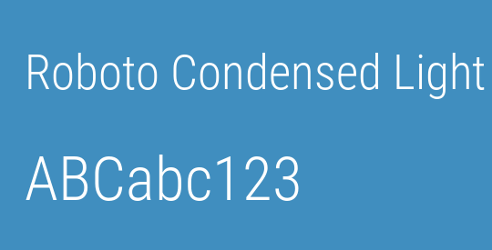 Roboto Condensed Light