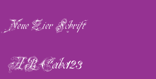 Neue Zier Schrift