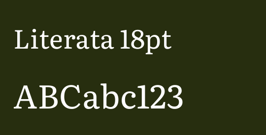 Literata 18pt