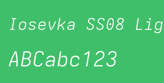 Iosevka SS08 Light Extended