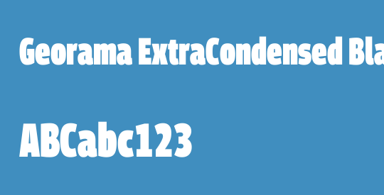 Georama ExtraCondensed Black