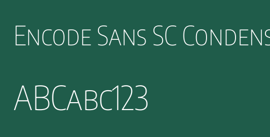 Encode Sans SC Condensed Thin