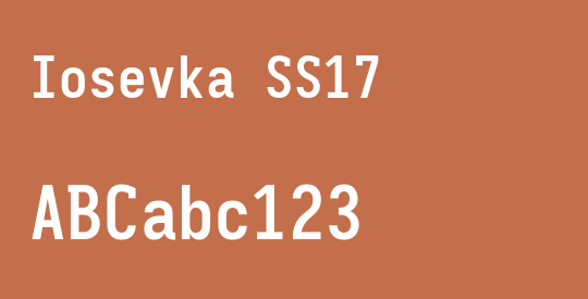 Iosevka SS17