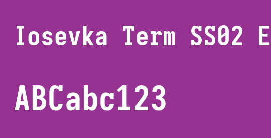 Iosevka Term SS02 Extrabold