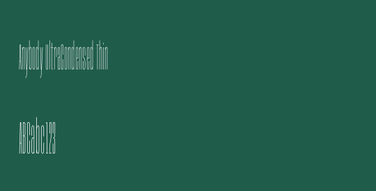 Anybody UltraCondensed Thin