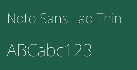 Noto Sans Lao Thin