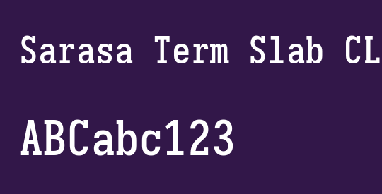 Sarasa Term Slab CL Semibold