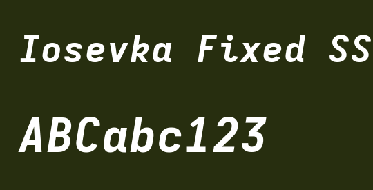 Iosevka Fixed SS11 XBdEx