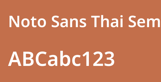 Noto Sans Thai SemiBold